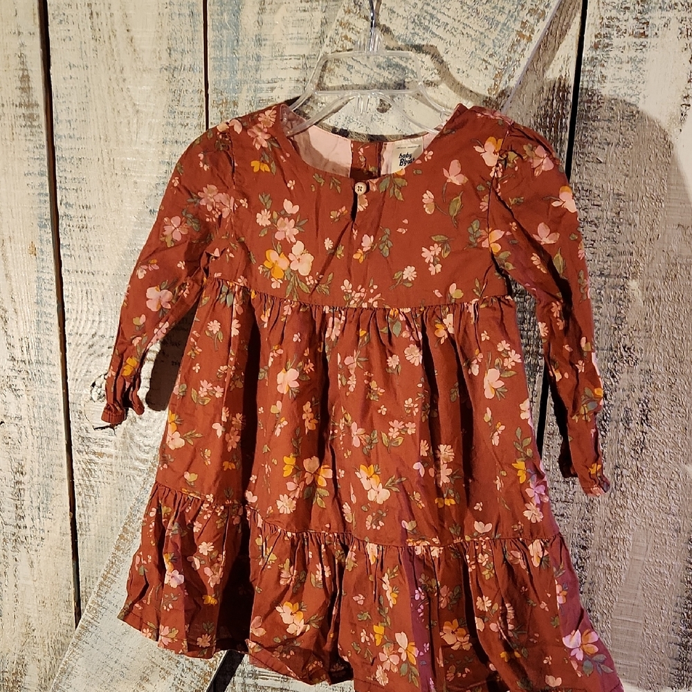 OshKosh B'gosh Floral Dress in Brown and Pink